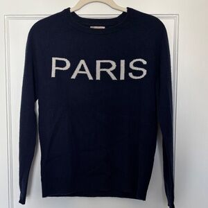 Philosophy Navy Blue 'Paris' Cashmere Sweater